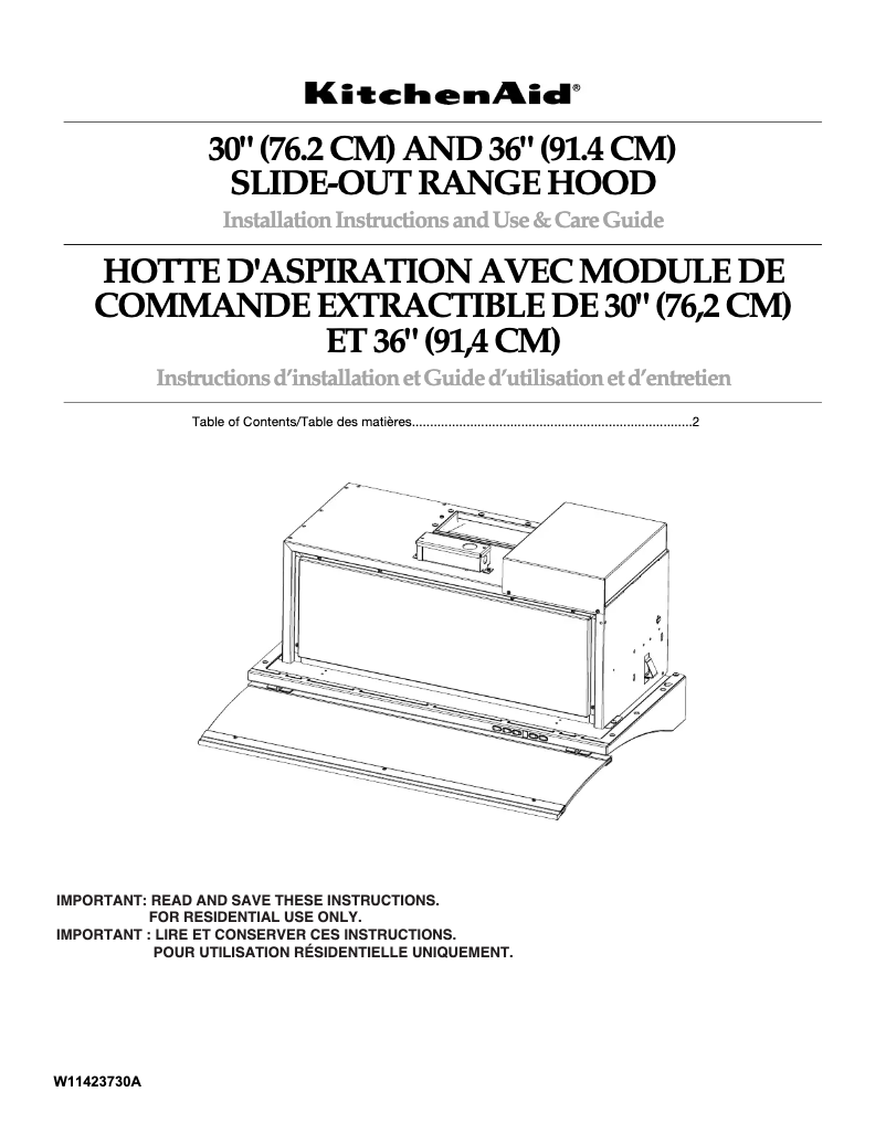 Imagen de la primera página del manual del dispositivo KXU2836JSS