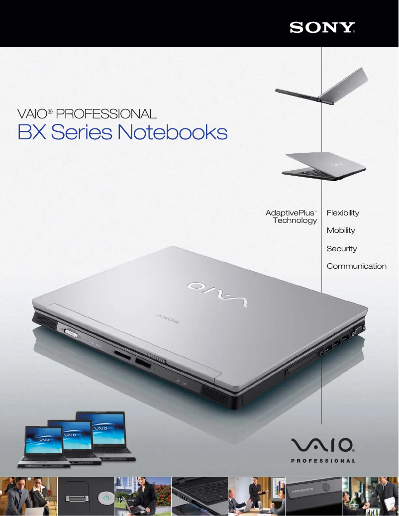 Image de la première page du manuel de l'appareil Vaio VGN-BX546B