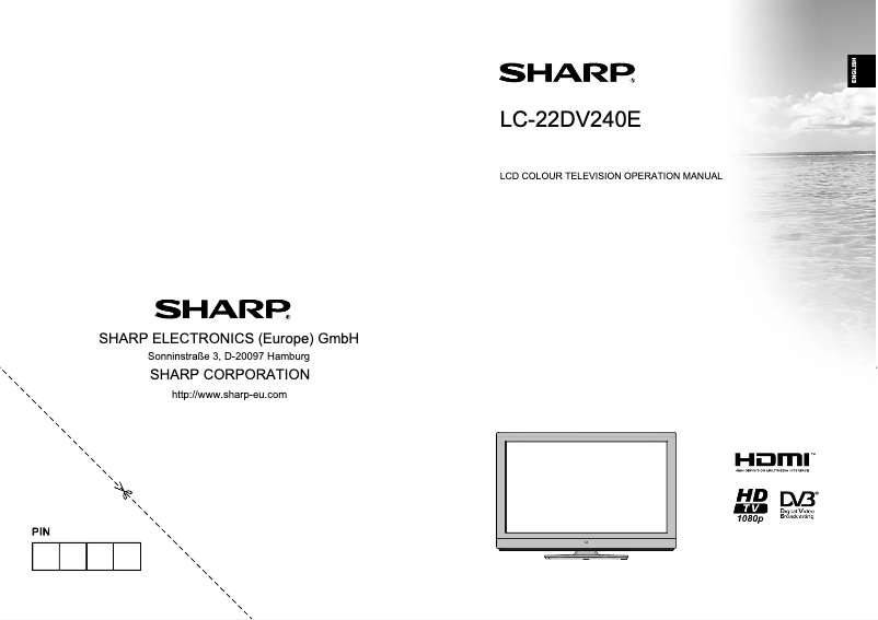 Page n°1 - Manuel utilisateur Sharp LC-22DV240E