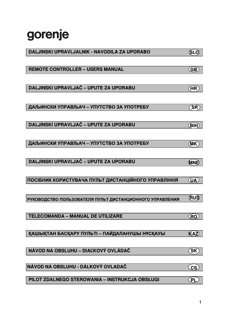 Page 1 de la notice Manuel utilisateur Gorenje KAM 24 F0 PHH