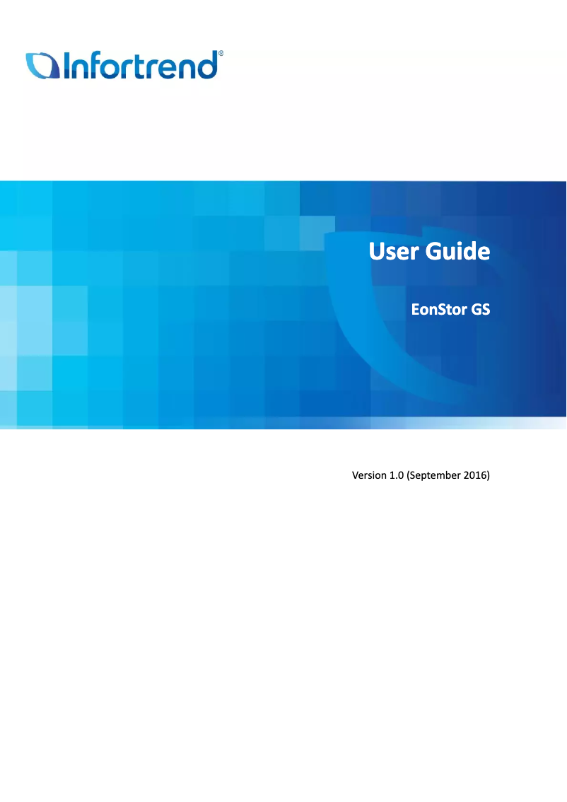 Page 1 de la notice Manuel utilisateur Infortrend EonStor GS 2012
