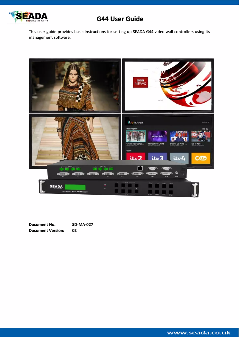 Page 1 de la notice Manuel utilisateur SEADA G44