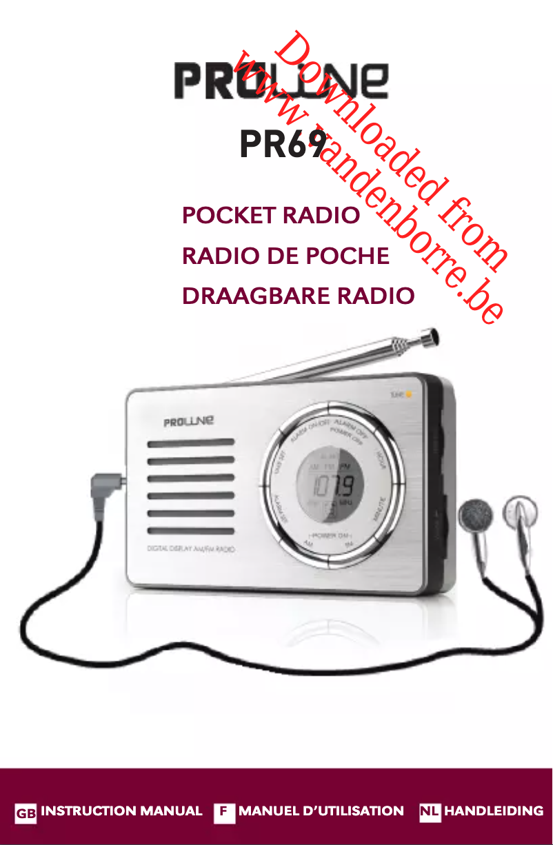 Image de la première page du manuel de l'appareil PR69