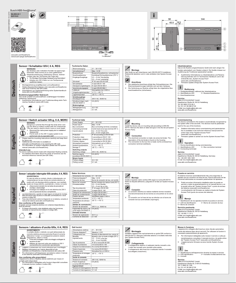 Image de la première page du manuel de l'appareil 6251/8.8