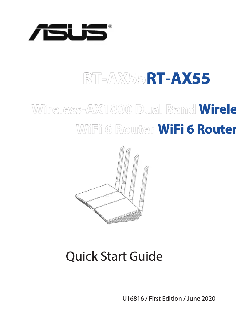 Page 1 de la notice Manuel utilisateur Asus RT-AX55