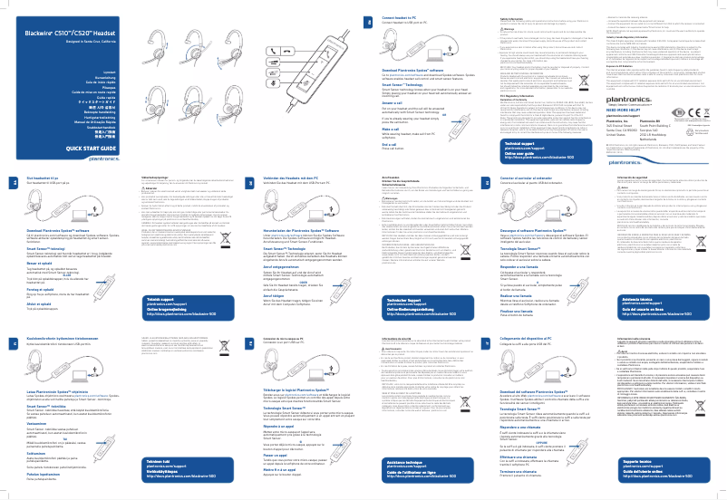 Page 1 de la notice Manuel utilisateur Plantronics Blackwire C520