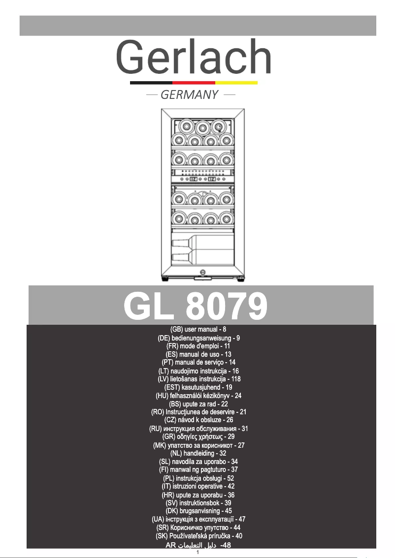 Image de la première page du manuel de l'appareil GL 8079