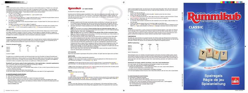 Image de la première page du manuel de l'appareil Rummikub