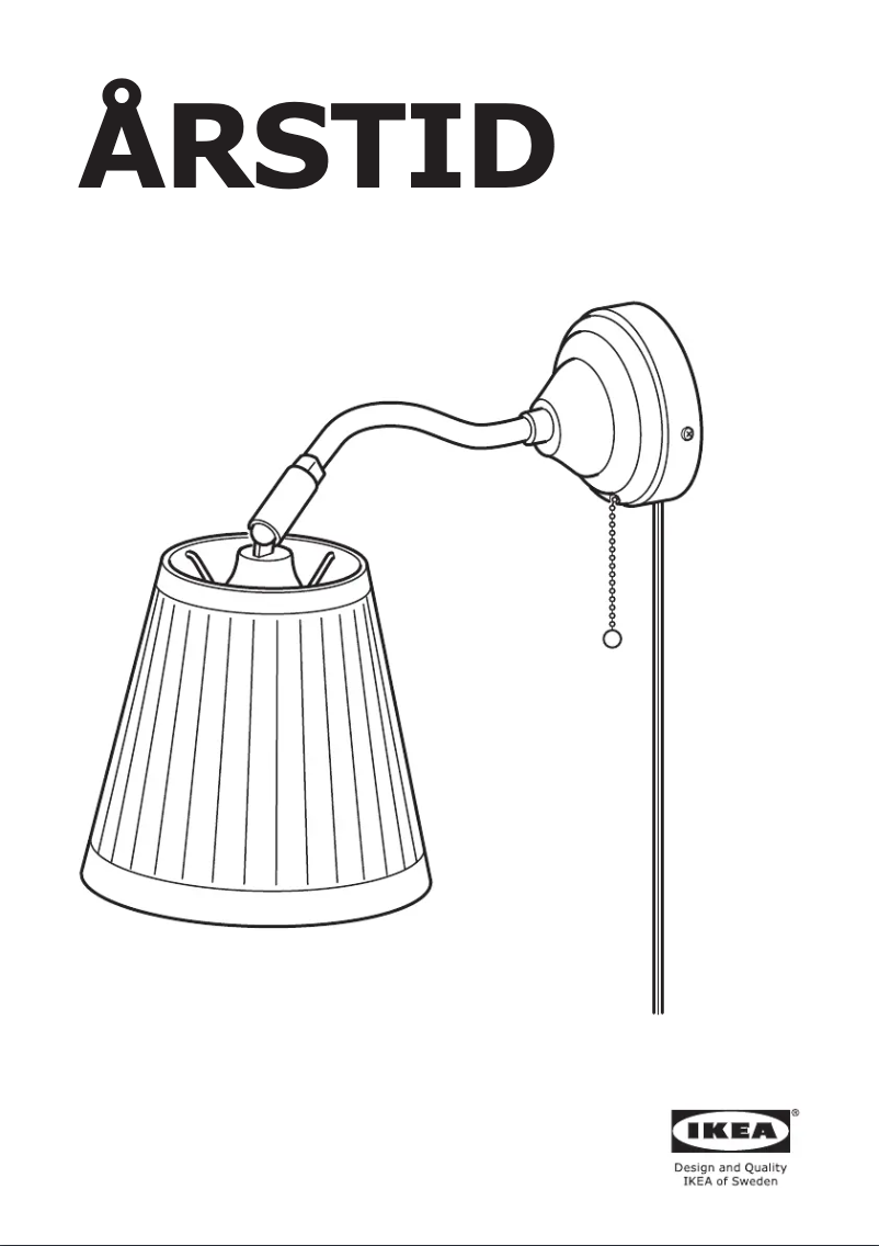 Page 1 de la notice Manuel utilisateur Ikea ÅRSTID 401.638.82