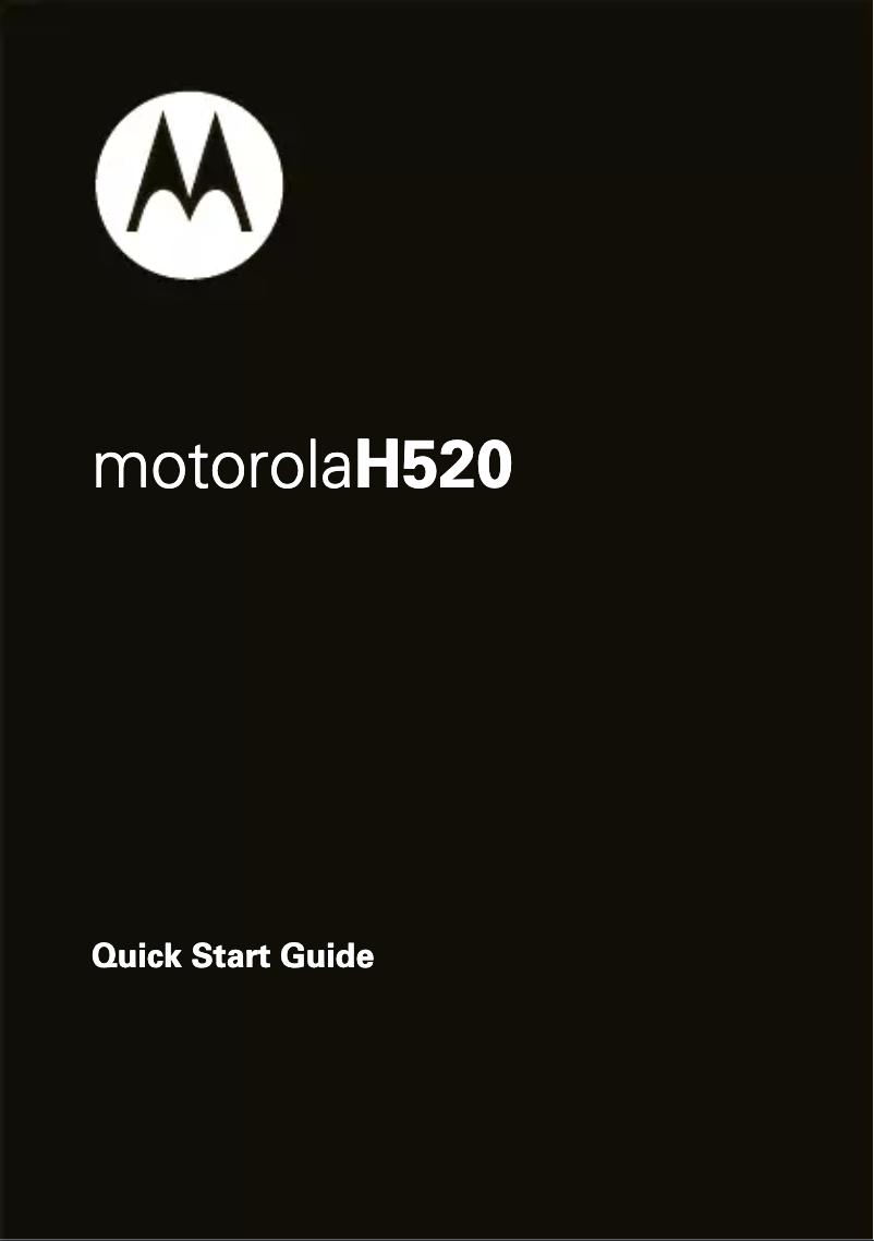 Page n°1 - Manuel utilisateur Motorola H525