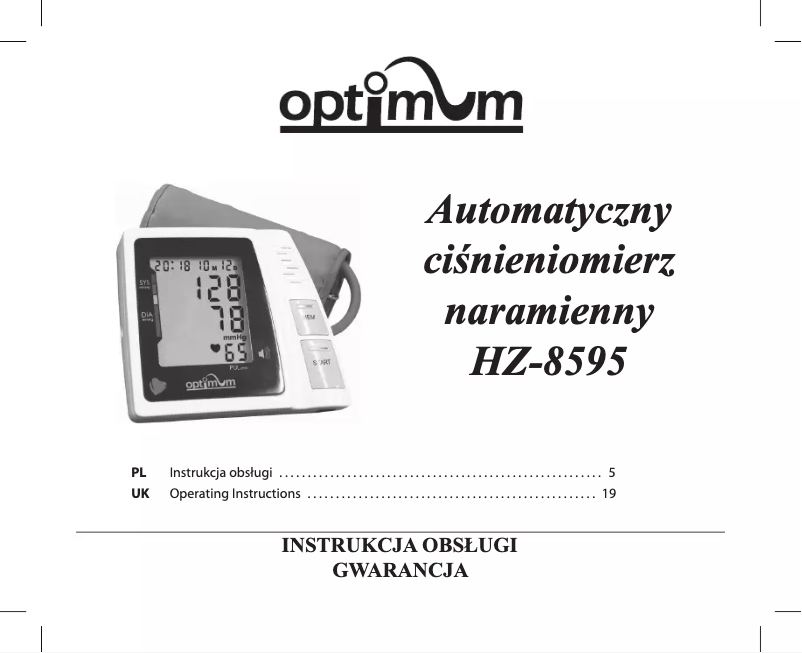 Page n°1 - Manuel utilisateur Optimum HZ-8595