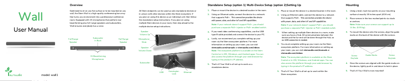 Página 1 del manual Manual de usuario Stem Audio Wall