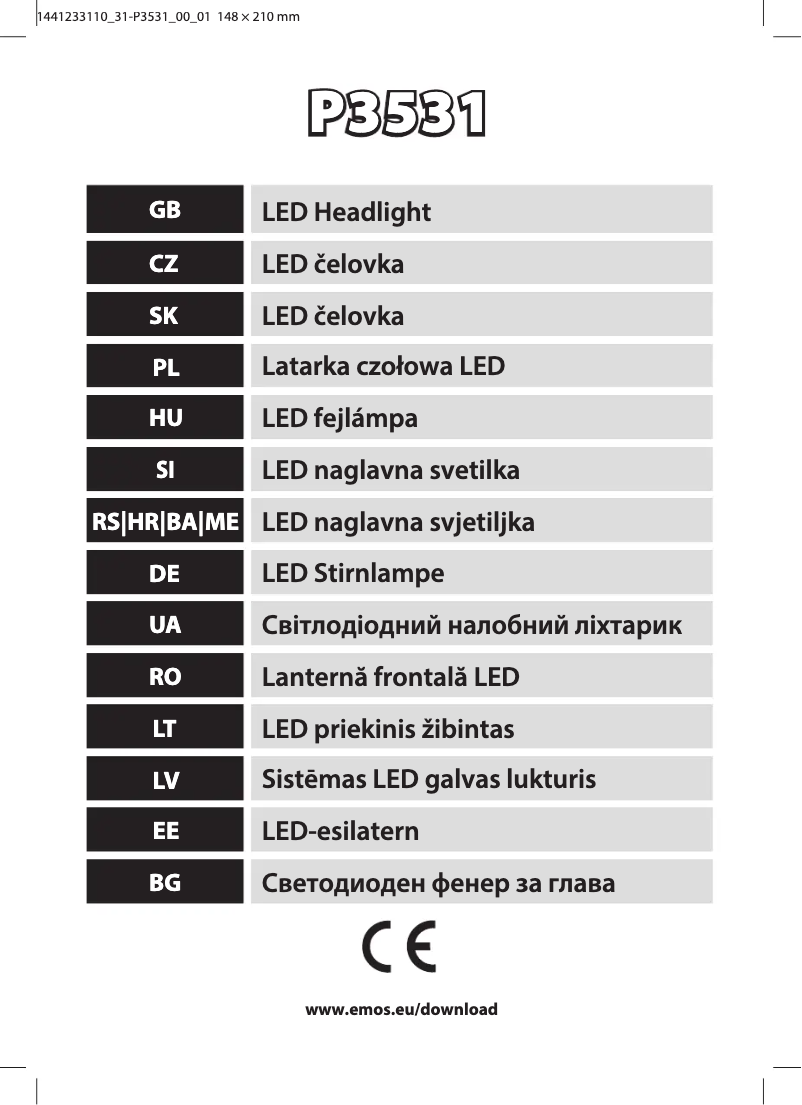 Image de la première page du manuel de l'appareil P3531
