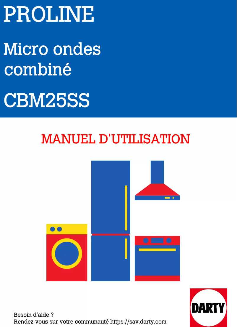 Page n°1 - Manuel utilisateur Proline CBM25SS