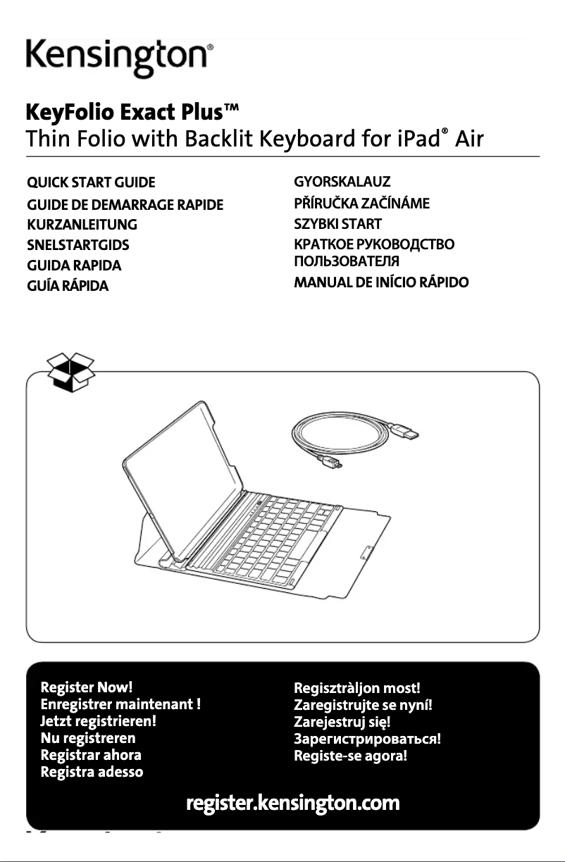 Image de la première page du manuel de l'appareil KeyFolio Exact Plus