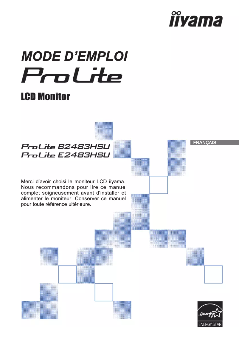 Page n°1 - Manuel utilisateur Iiyama ProLite B2483HSU-W5