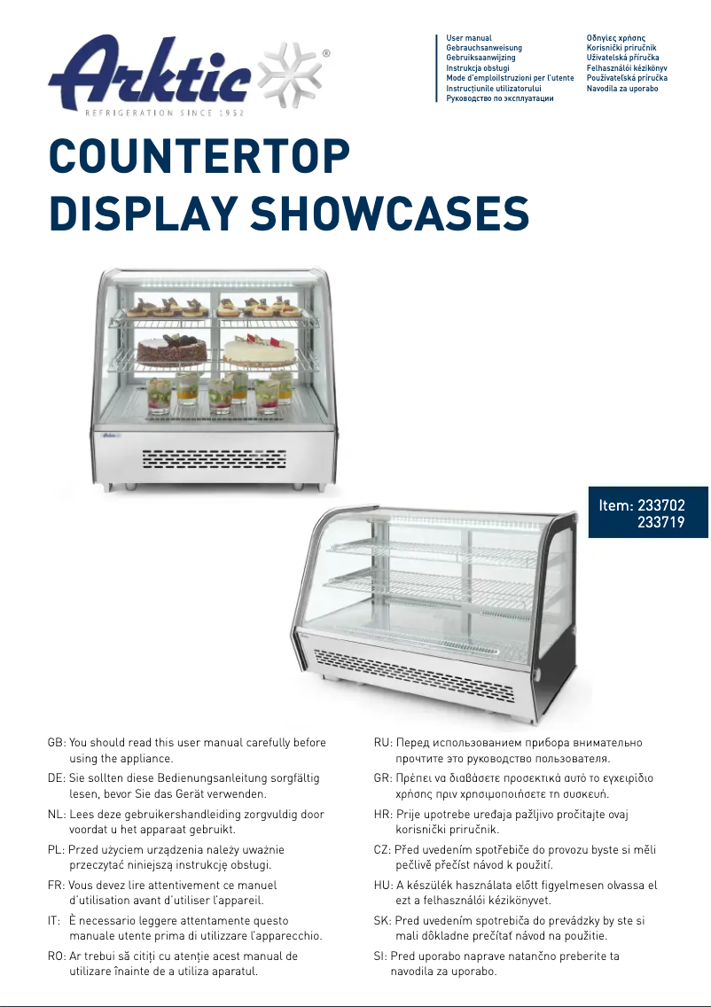 Image de la première page du manuel de l'appareil 233702