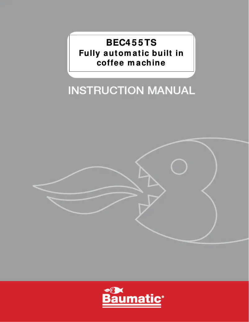 Image de la première page du manuel de l'appareil BEC455TS