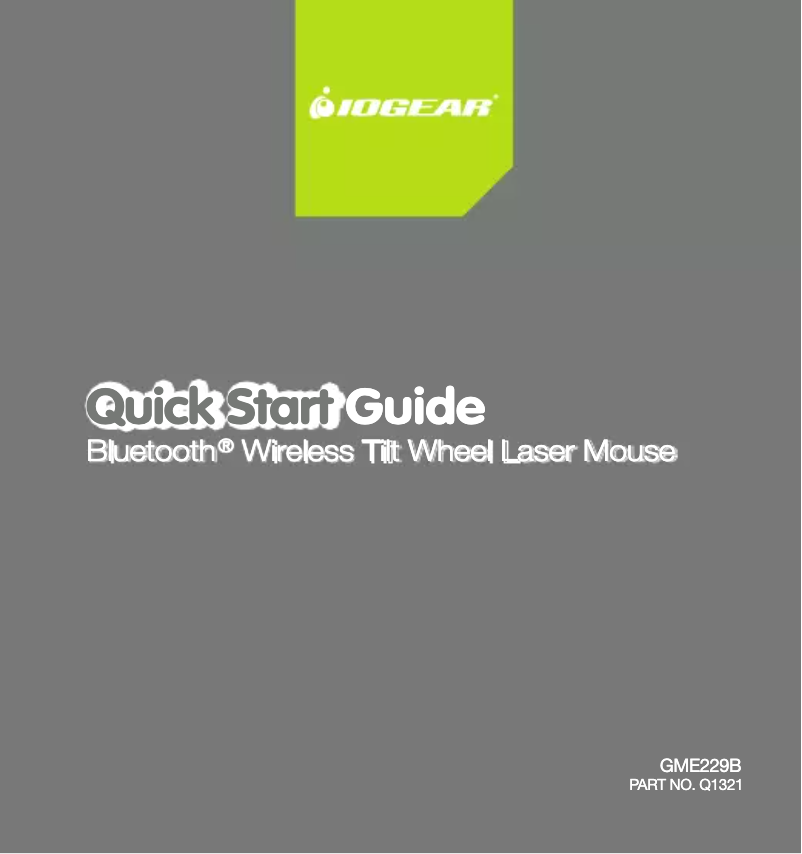 Page 1 de la notice Manuel utilisateur iogear GME229B