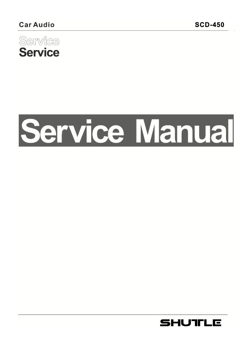 Image de la première page du manuel de l'appareil SCD-450