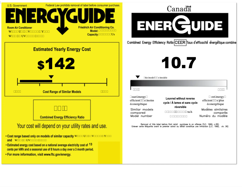 Page n°1 - Label énergétique Friedrich KCS16A30A