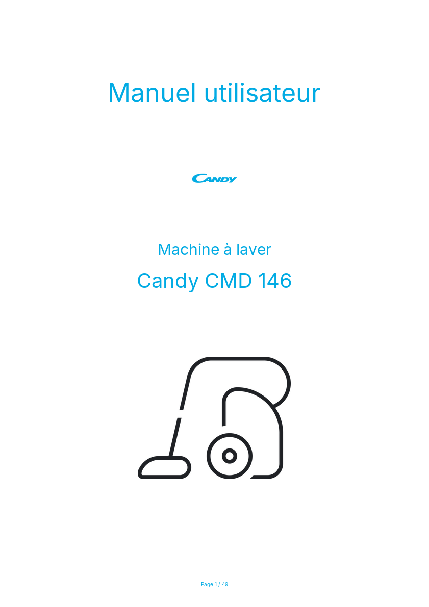 Image de la première page du manuel de l'appareil CMD 146