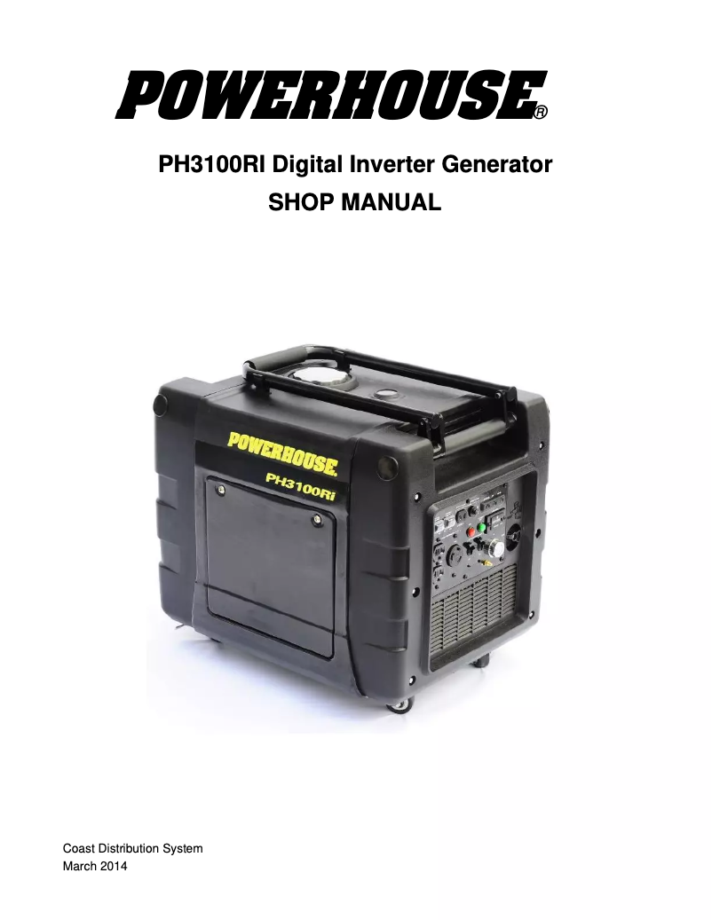 Page 1 de la notice Manuel utilisateur Powerhouse PH3100Ri