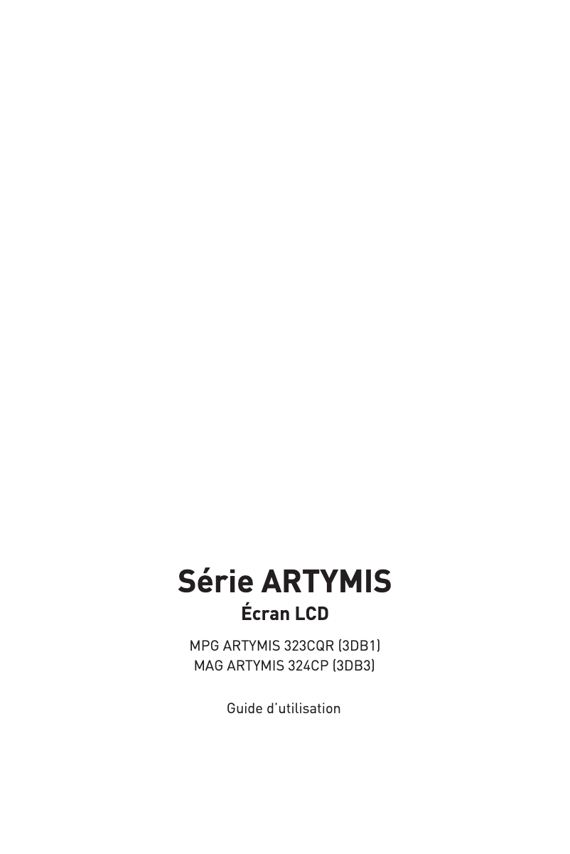 Page n°1 - Manuel utilisateur MSI MPG Artymis 323CQR