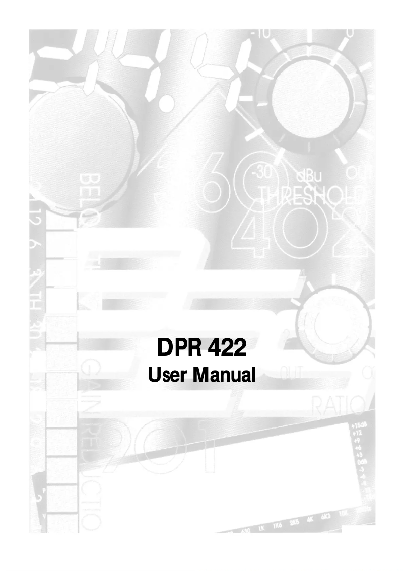 Imagen de la primera página del manual del dispositivo DPR-422