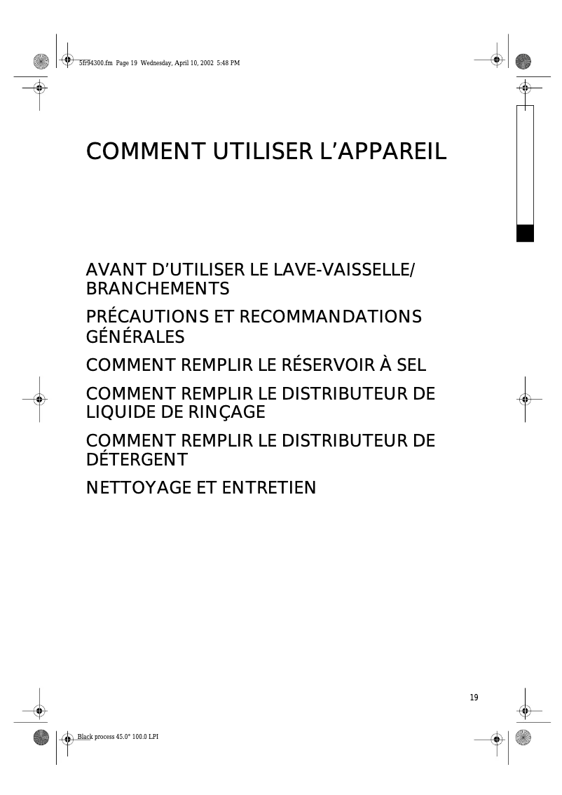 Image de la première page du manuel de l'appareil ADL 334/1 IX