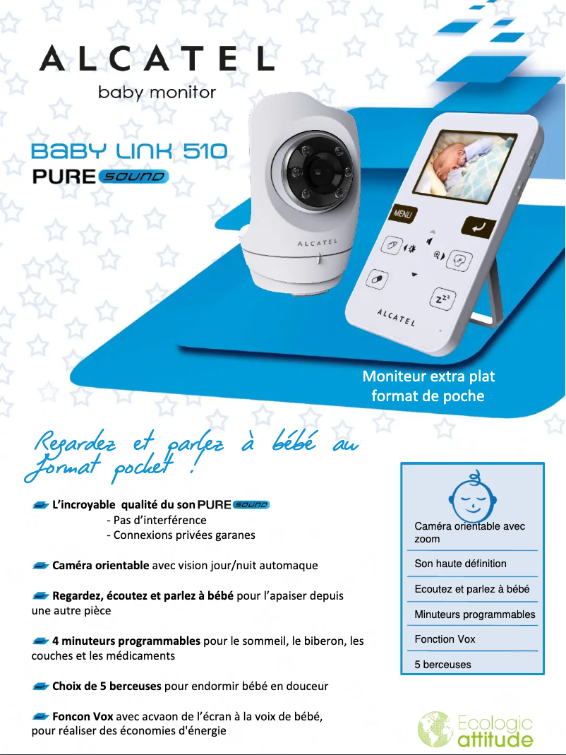 Image de la première page du manuel de l'appareil Baby Link 510