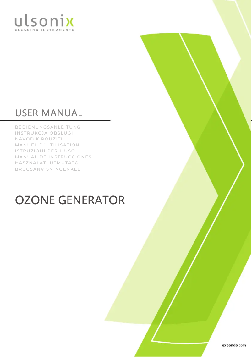 Page 1 de la notice Manuel utilisateur Ulsonix AIRCLEAN 40G