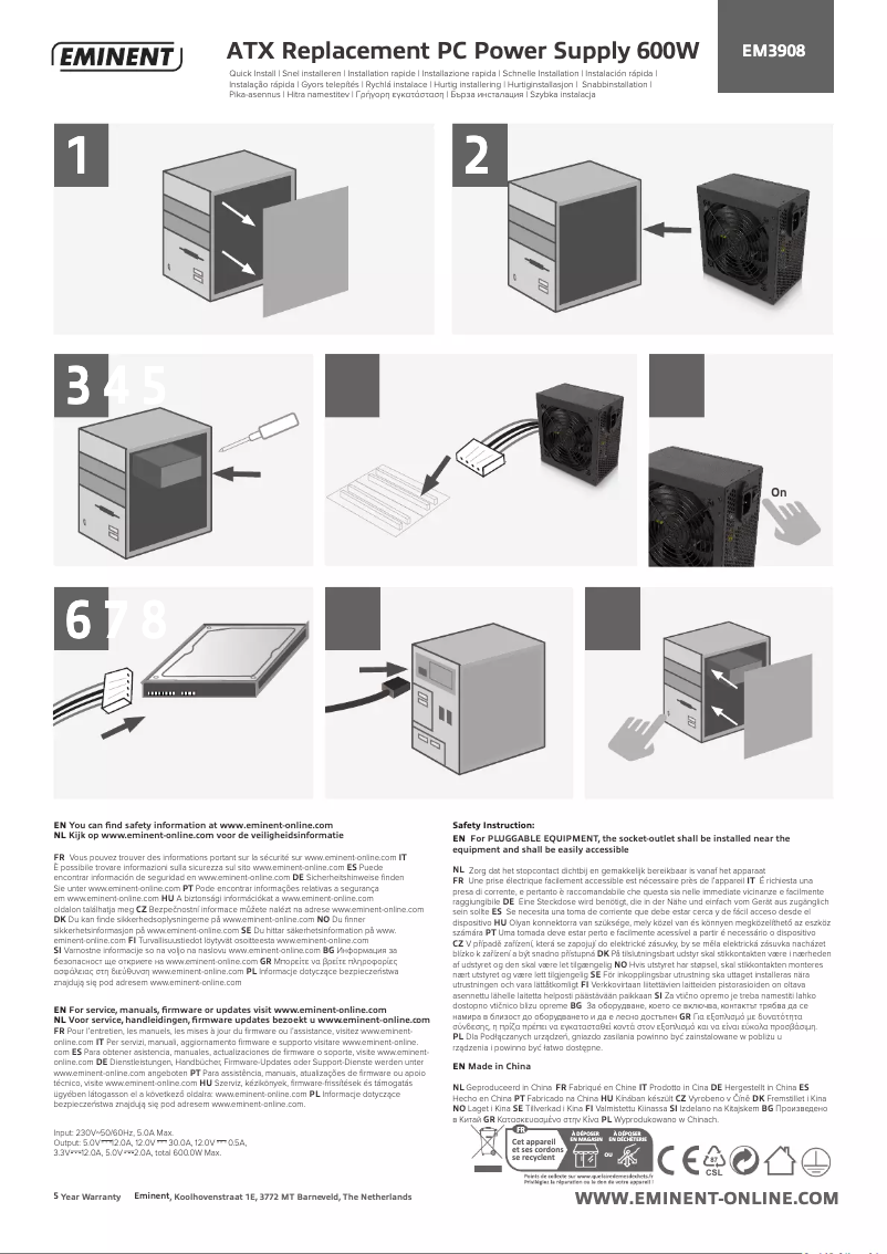 Image de la première page du manuel de l'appareil EM3908