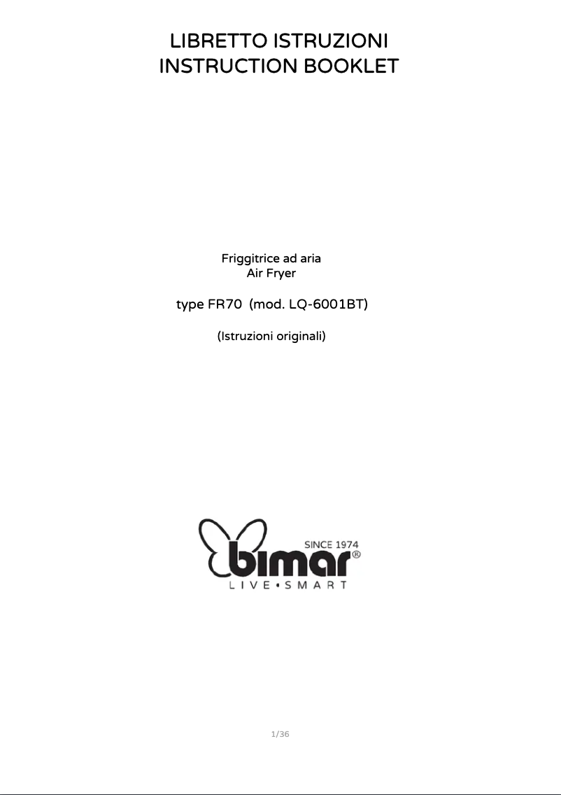 Image de la première page du manuel de l'appareil FR70