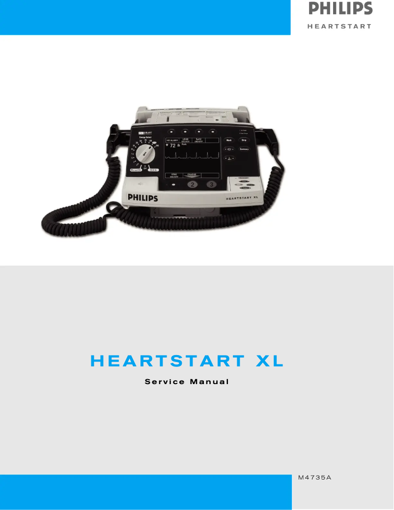 Page n°1 - Manuel utilisateur Philips HeartStart XL M4735A