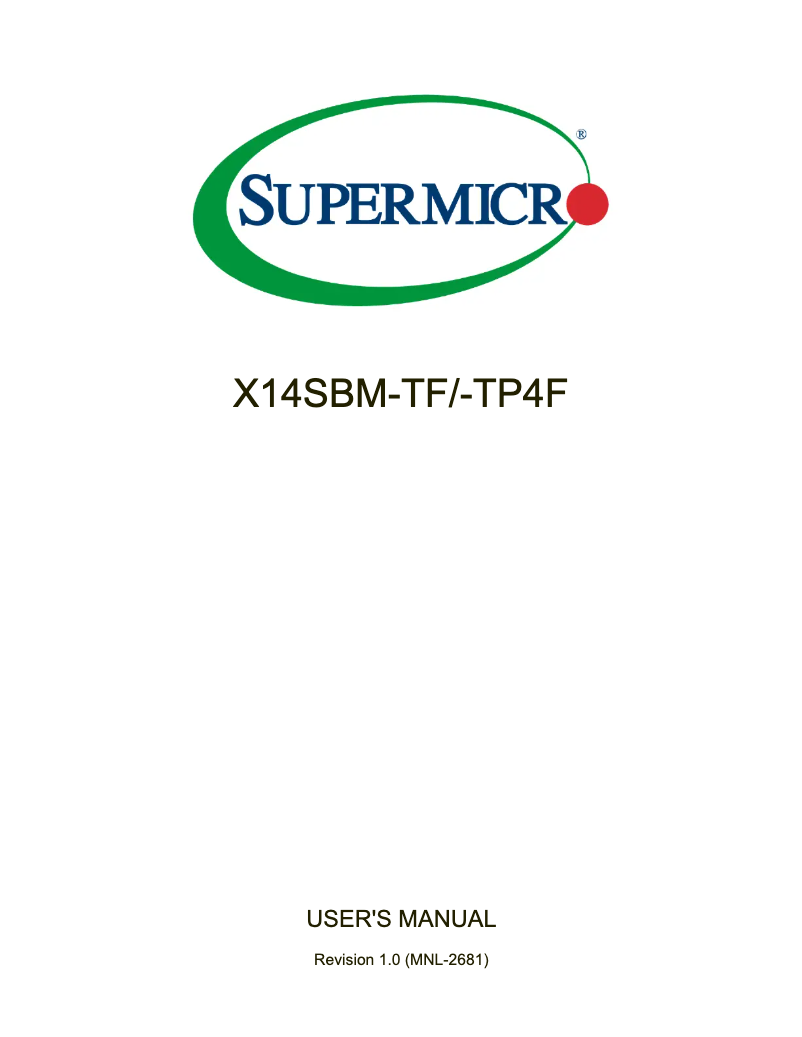 Image de la première page du manuel de l'appareil X14SBM-TF