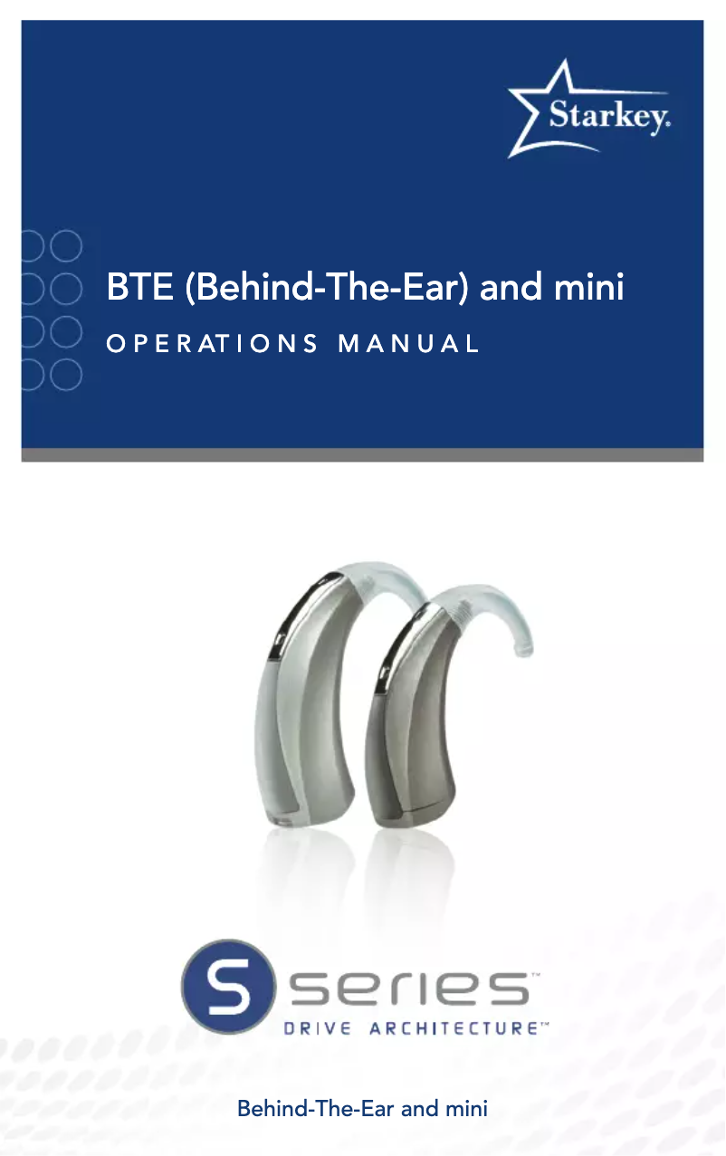 Image de la première page du manuel de l'appareil S series BTE