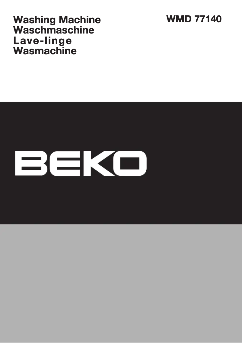 Page 1 de la notice Manuel utilisateur Beko WMD 77140