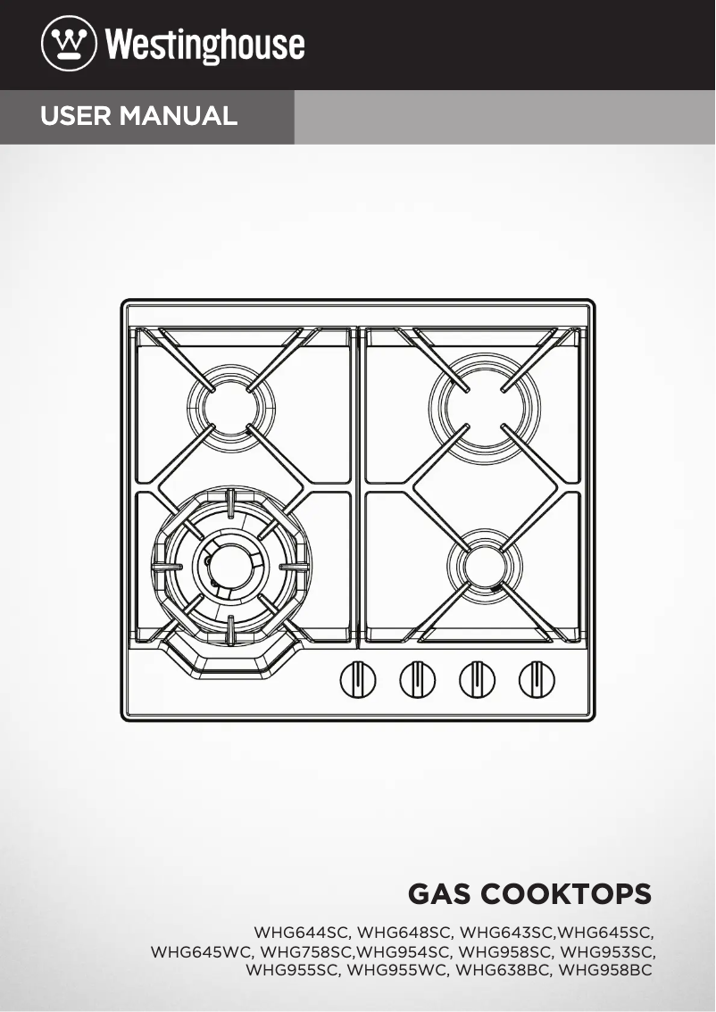 Image de la première page du manuel de l'appareil WHG958BC