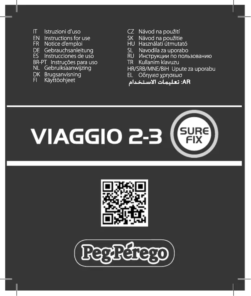 Page 1 de la notice Manuel utilisateur Peg Perego Viaggio Surefix