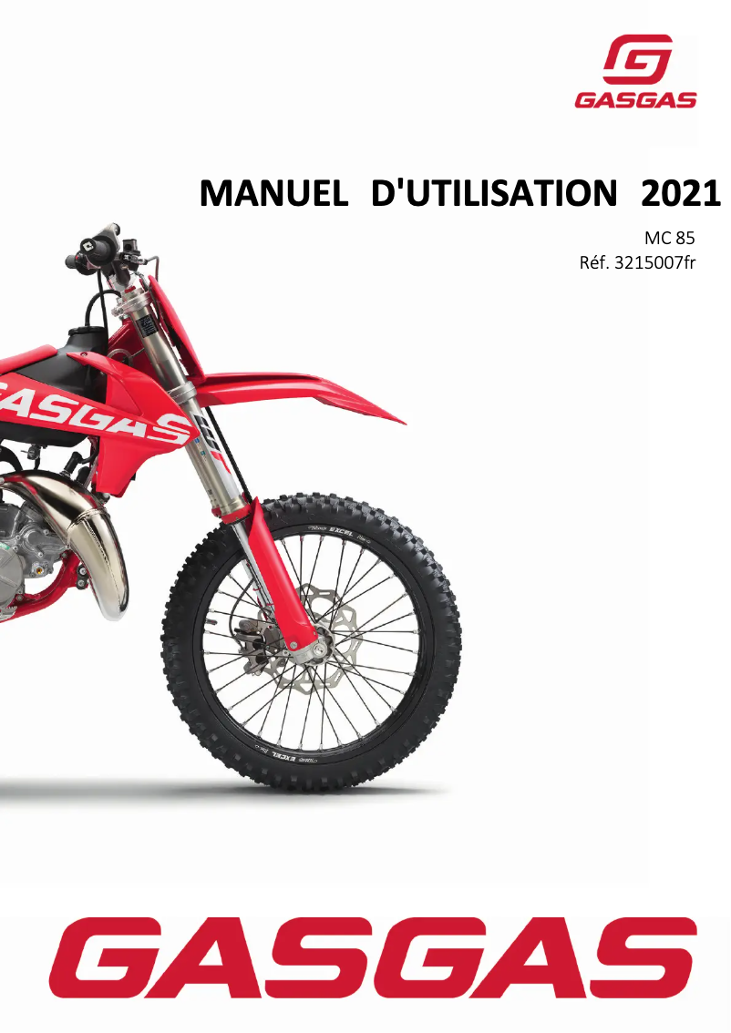 Image de la première page du manuel de l'appareil MC 85 (2021)