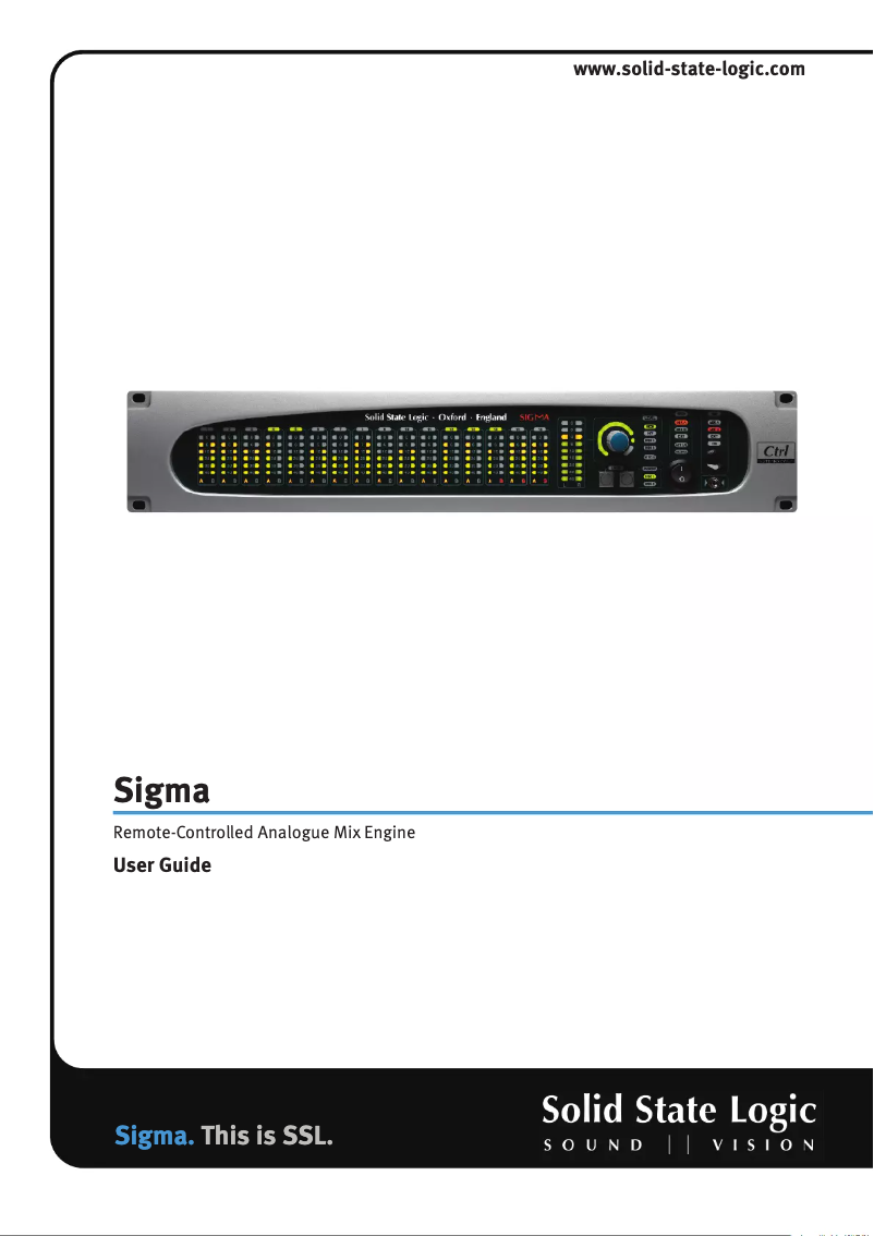 Page 1 de la notice Manuel utilisateur SSL Sigma Delta