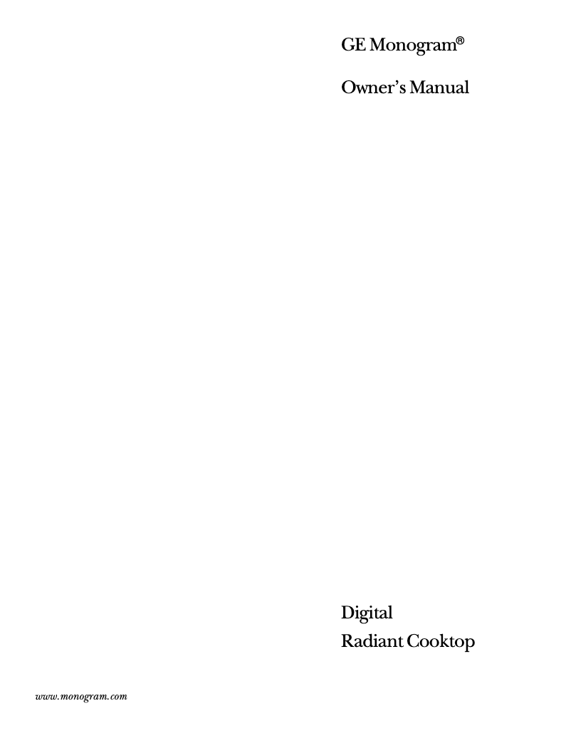 Page 1 of the manual Use and Maintenance Manual GE ZEU304ABG