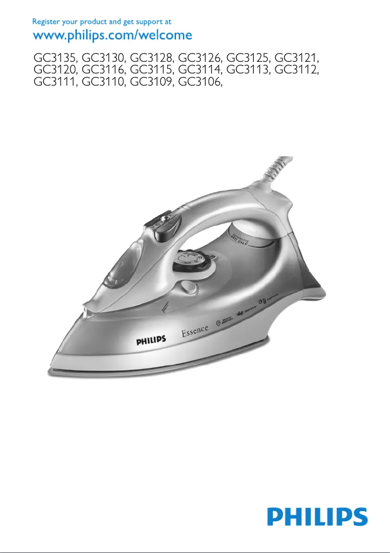 Image de la première page du manuel de l'appareil Essence GC3113