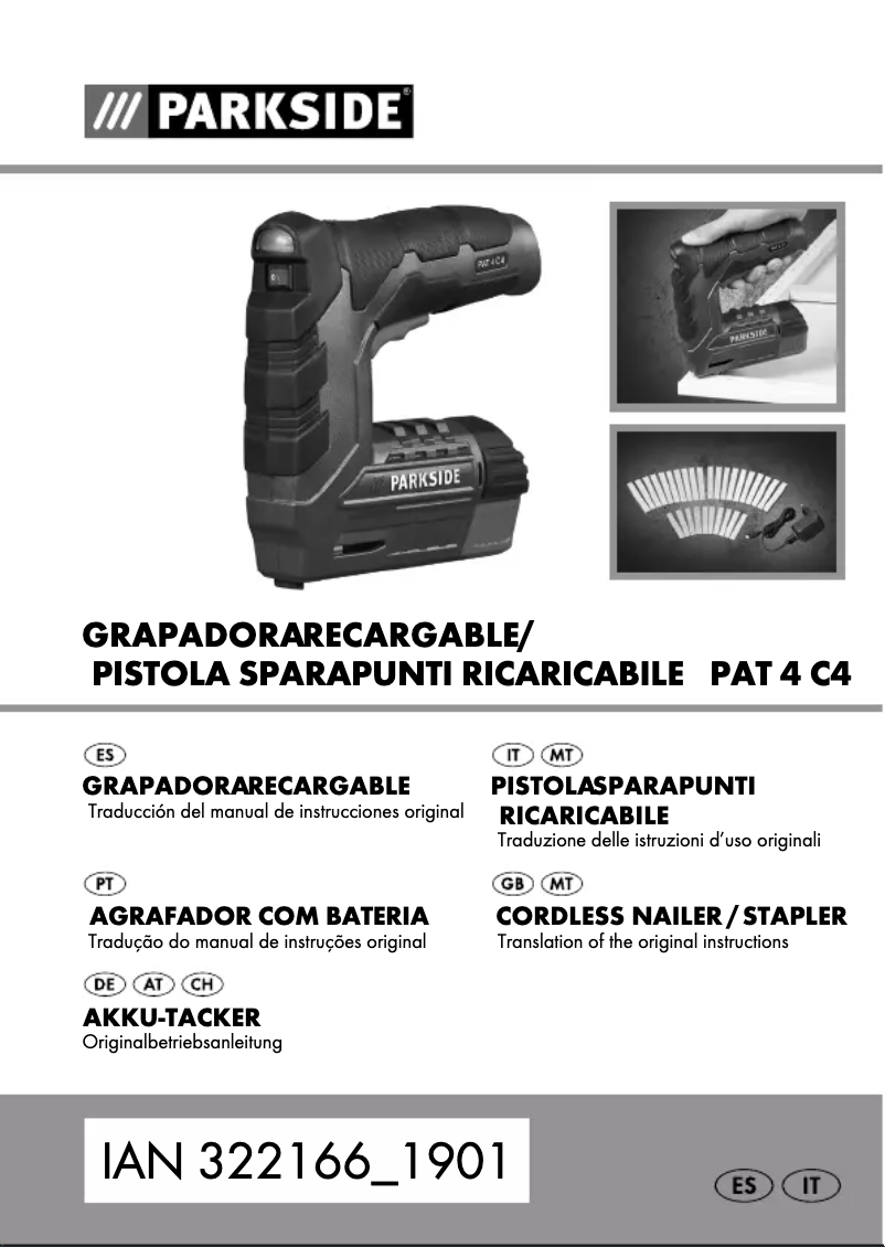 Page 1 de la notice Manuel utilisateur Parkside PAT 4 C4