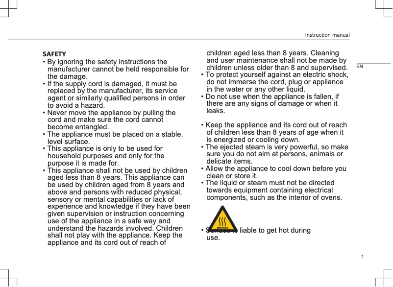 Página 1 del manual Manual de usuario TriStar SR-5261