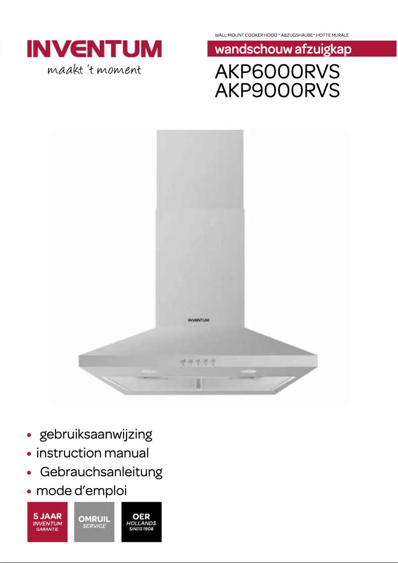 Imagen de la primera página del manual del dispositivo AKP6000RVS