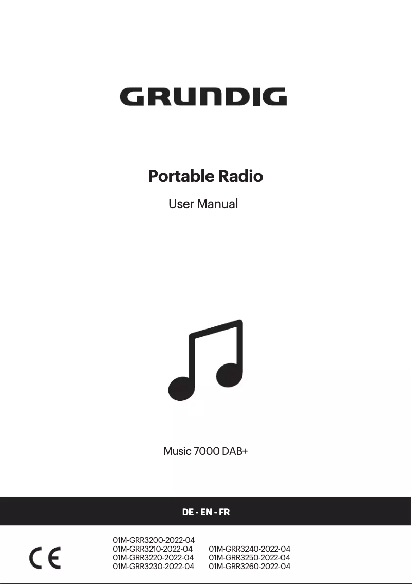 Image de la première page du manuel de l'appareil Music 7000 DAB+