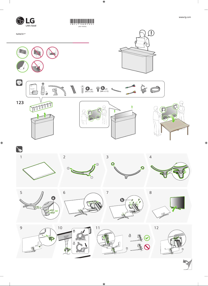 Page 1 de la notice Manuel utilisateur LG 55NANO91PNA