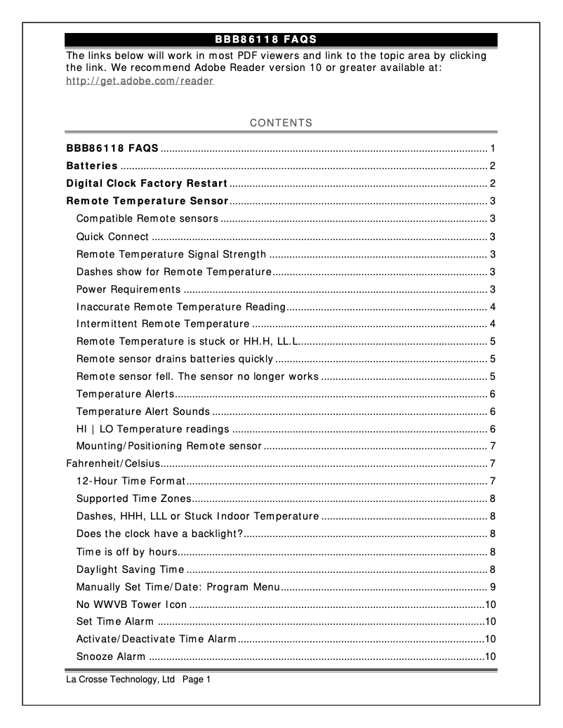 Image de la première page du manuel de l'appareil BBB86118V2